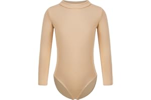 RUNQHUI Enfant Fille Justaucorps Danse en Polaire Bodysuit Thermique Chaud Tenue Entraînement Hiver