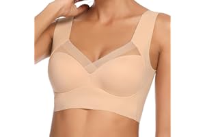 WOWENY BH Damen Ohne Bügel Schlaf Bustier Tops Spitze Bralette Bügelloser Klassischer T Shirt BH Schalen BHS Bralette Komfort Weicher Seamless