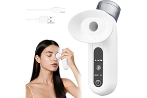 GUIRFLY1N1 Eye Steamer for Dry Eyes, Heated Nano Eye Mist Sprayer with Warm and Cold Compress Modes, Nano Eye Steamer Suitable for Eye Skin Care, Office, Travel, Home (White)
