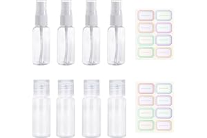 CQQNIU 8-pak 20 ml przezroczysta butelka podróżna butelki z rozpylaczem pojemnik przenośny pojemnik z rozpylaczem dla kobiet mężczyzn podróżne kosmetyki do wielokrotnego napełniania przybory toaletowe