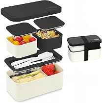 Bugucat Lunch Box 1400ML, Bento Box con 3 Contenitori