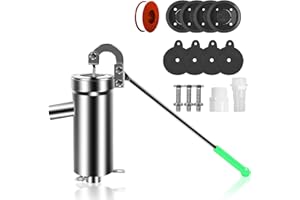 HOIIME Pompa a mano per acqua a mano, pompa per acqua da giardino, in acciaio inox, manuale e a risparmio energetico, in acciaio inox, per acque sotterranee