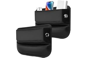 JINSION 2 Piezas Caja de Almacenamiento para Asiento de Coche, Organizador Gap Asiento Coche, Organizadores de Asientos para Automóviles, Organizador para El Hueco Del Asiento Del Coche para Teléfonos Móviles