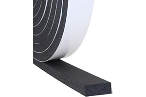 Storystore Samoprzylepna taśma uszczelniająca z pianki, 10 mm x 25 mm, czarna, odporna na warunki atmosferyczne, pianka akrylowa i gumowa, 5 m, wielofunkcyjna do drzwi, okien, samochodów, izolacja