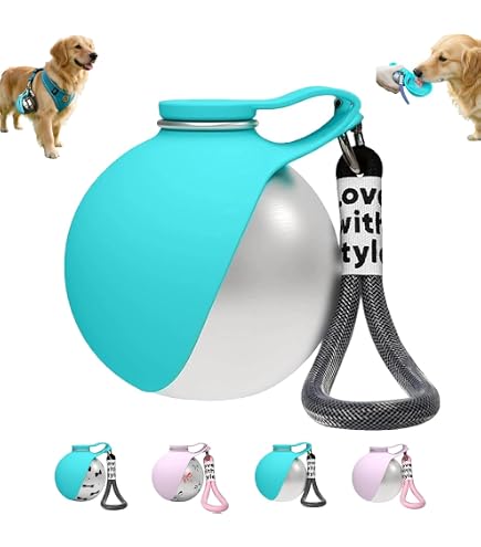 Borraccia Portatile Per Cani E Gatti 285 Ml Con Ciotola Pieghevole In Silicone – A Tenuta Stagna, Con Moschettone