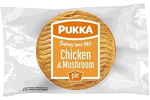MINATI Frozen Pukka Puff Pastry Pies | 225g appx Each | British Classic Individual Pies – Multiple Flavours (6 Pack, Chicken & Mushroom)