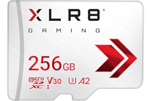 PNY XLR8 Gaming 256GB Class 10 U3 V30 A2 microSDXC Flash Memory Card, Read speed up to 100MB/s, Ideal for smartphones, tablets, handheld consoles