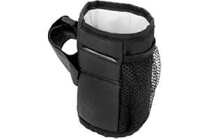 HEIBTENY Supporto universale per bottiglie di bevande, deambulatore portatile con supporto per bevande per sedia a rotelle, deambulatore in ginocchio, passeggino