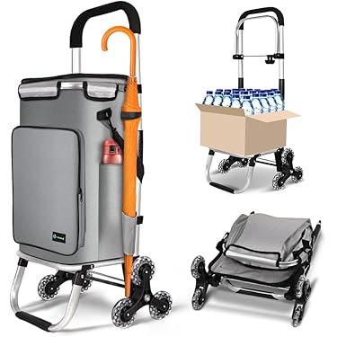 HOMCOM Einkaufstrolley Einkaufswagen mit Verstellbarem Teleskop-Griff, mit Deckel, 51 l, für Büro, Speicher, Schule, Grün, 51 L Volumen, 80 kg Tragkraft