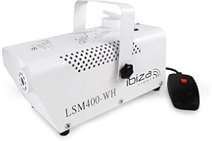 IBIZA LIGHT Machine à fumée blanche 400 W avec télécommande