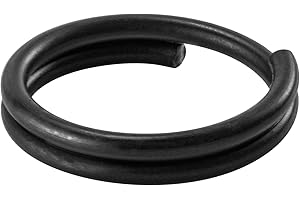 ‎ALWONDER Alwonder 50 STK Mattschwarz Split Ringe - Sprengringe für Kunstköder, Springringe zum Hakenwechsel, Split Splitring für Angelköder Anschluss Wirbel, Befestigungsring Angeln Zubehör