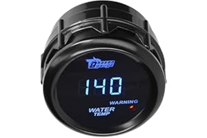 LKRXW Auto Jauge de Température d'eau 52mm Température l'eau Manometre Avec Capteur 12V Bleu Lumière Numérique Temp Jauge Voiture Eau Indicateur Compteur Meter 40 à 150 Celsius