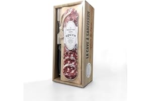 La cave à saucisson - Apéro & tapas: Coffret avec 1 planche de découpe intégrée, 1 couteau à saucisson de type Laguiole et 1 livre de recettes apéro et tapas: 13682