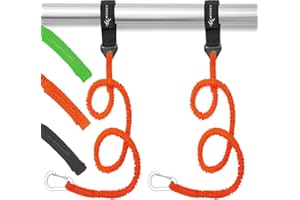 MOPHOEXII Kayak Paddle Leash Kayak Rod Leash Kayak Paddle Lanyard Stretchable Coiled Lanyard Leash Kayak Fishing Accessories for Kayak and Paddles