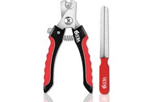OCBA Coupe Ongles pour Chien Professionnel et Sécurisé Coupe Griffe pour Chien avec Lime à Ongles pour Petites, Moyennes et Grandes Races