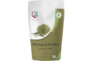 YOGI’S GIFT – CELEBRATING HEALTH Poudre de Bhringraj pour la croissance des cheveux | 250 grammes | Eclipta alba | Poudre de follicule pileux aux herbes ayurvédiques | par Yogis Gift®