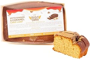 Keto Caramel and Ginger Cake Loaf - No Guilt Bakes – Keto Friendly - No Added Sugars, Healthy Snack, Tea Time, Diabetic and Metabolic Friendly – Great for tea time, A Moist Loaf (2 x 340g)