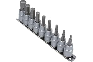 AB TOOLS-TOOLZONE AF Allen/Alan/Allan/Hex Key Socket/Bit Set 3/8inch Drive Imperial TE077