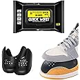 BRZONE® 1 Pair Shoe Creases Protector + 80 Shoe Wipes for Dirt & Stains, Anti-Wrinkle Shoe Protectors Shoe Guards For Air Jordan Air Force, Shoe Creases Stoppers for Sneaker