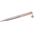 Swarovski 5527536 Crystalline Ballpoint Pen with Heart Shape Charm, 14.3 cm x 1 cm Size, Rose Gold/Pink