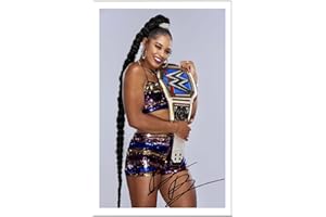 RJR PRINTS Bianca Belair Fotodruck, signiert, 15,2 x 10,2 cm, mit vorgedrucktem Signature Wrestling Diva Autogramm, Geschenk