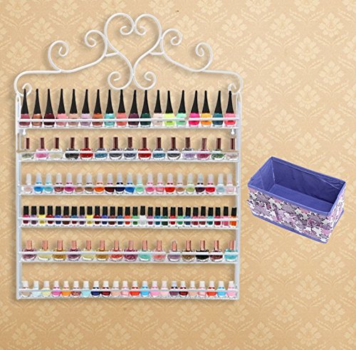 Dazone 6-tier Metall Nagellack Organizer Regal Lippenstiftständer Make Up Aufbewahrung Ordnungsständer (Weiß) - 2