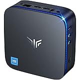 NiPoGi Mini PC Alder Lake N95(jusqu'à 3.4GHz),Mini Ordinateur de Bureau 11 Pro, 8 Go DDR4 / 256 Go M.2 SSD, 4K@60HZ HD Dual D