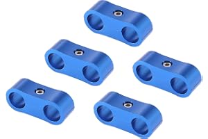 X AUTOHAUX 5 st AN4 Slang Separator Clamp Fuel Line Connector for Oil Fuel Slang