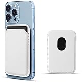 WALLFID Portafoglio Mag-Safe Compatibile con iPhone 12/13/14 Mini/Plus/Pro/Max,Porta Carte RFID con Magnete Mag-Safe(Bianco)
