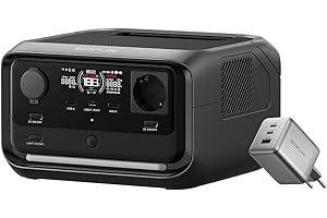 EF ECOFLOW EcoFlow Centrale elettrica portatile RIVER 3 Plus &100W Caricabatterie, batteria LFP 286Wh, uscita 1200W|Autonomia 16 ore per apparecchi <100 W|espandibile a 858 Wh| UPS <10 ms per campeggio e camper