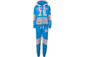 a2z4kids Survêtement de sport fille avec haut à capuche et bas imprimés Brooklyn 86 Tiger taille 122 128 134 140 11 12 13 ans