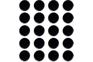 Qualsen Magneter, kylskåp för magnettavla, kontor, rund, svart, 20 stycken | Whiteboard magneter för skola kök hantverk anslagstavla, små magneter, kylskåp, magnetset, kylskåpsmagneter