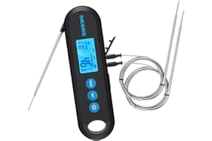 INKBIRD Termometro Cucina Professionale Digitale Barbecue Bluetooth con 2 Acciaio Inossidabile Sonda, per Carne IHT-2PB BBQ Griglia Forno