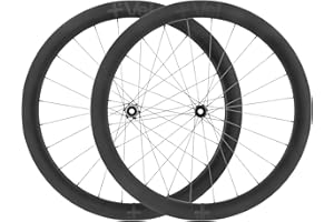 MEROCA VEL Road Bike Carbon Wheelset 700C Clincher Wheelset 50/60mm Deep Disc Brake Clincher/Tubeless Ready, 36T Ratchet Hub, Pillar Spokes