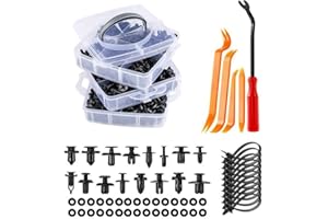 SHJOEE 665 Stücke Auto Befestigung Clips 16 Größe Stoßstangen Befestigungclips mit Demontage Werkzeuge Kabelbinder Schwammig Kissen Universal Türverkleidung Klammern Spreiznieten Fastener Clips