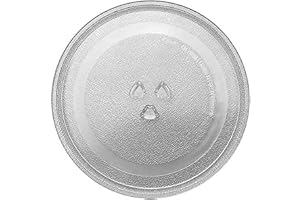 Small Glass Microwave Plate - Replacement Turntable Plate for Small Microwaves 9.6 inch / 24.5cm
