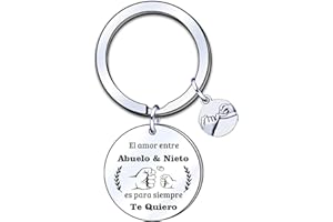 LUODAN Regalos Llavero para Abuelo,Llavero para Abuelo, Regalos de Cumpleaños Navidad Familiares, Llavero para Abuelo