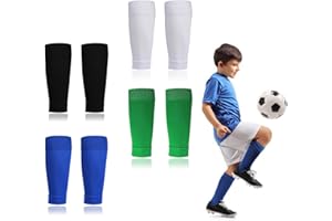 Half Forest 4 Pares Calcetines De Futbol Niños Fútbol Espinilleras Calcetines Medias Cortadas Futbol Unisex, Adecuado Para Principiantes, Adolescentes, Partidos De Fútbol Y Otros Deportes.