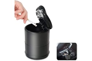 ENAIAH Cendrier de Voiture, Cendrier de Voiture avec Couvercle Portable Cendrier voiture sans fumée Cendrier de Voiture Cendrier véhicule sans fumée, Pour Voiture Maison Bureau et Voyage