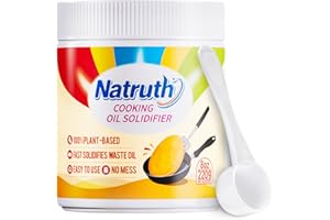 NATRUTH 220g Cooking Oil Solidifier Powder, Plant-Based Cooking Oil Disposal, Fast Solidifies Waste Oil