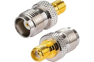 Vecys SMA Adaptador Antena 4G Conector TNC a Conector SMA Adaptador Convertidor SMA a TNC para Enrutador 2G 3G 4G LTE CB Radio WiFi Antenas Celulares WiMax Instrumentación