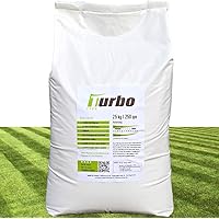 Turbogrün Rasenkalk und Gartenkalk 25kg, Rasenkalk gegen Moos, verstärkt Düngung, staubarm Rasendünger