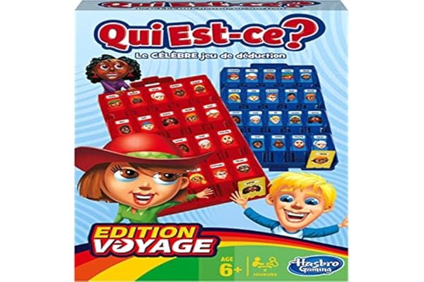 Jeux Hasbro - B12041010 De Voyage - Qui Est-ce? Bleu/Rouge