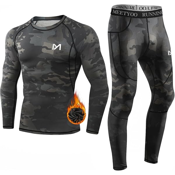Haut Thermique Homme MEETYOO - Manches Longues, Léger, Respirant - Parfait Pour Le Sport Et Le Froid - 12