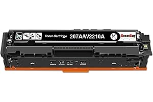 HenceBuy 207A Black Toner Cartridge (With Chip) Compatible for HP 207A 207X for HP Color Laserjet Pro MFP M283fdw M255dw M282nw M283fdn M255nw M283 M255 M282 W2210A W2210X Printer Ink - Single Pack