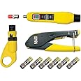 Klein Tools VDV002-818 Coax Install and Test Kit with Crimp Tool, Includes Tester, Stripper and Universal F Connectors