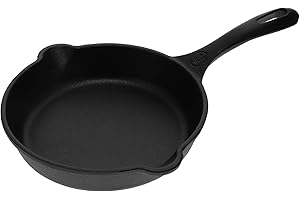 VICTORIA Sartén Hierro Fundido Curado Inducción 16,5cm, Apta para Fuego, Barbacoa, Horno, Vitrocerámica, Gas, Cast Iron Skillet Curada para Crear Antiadherente Libre de Tóxicos sin PTFE ni PFOA