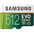 Samsung Memorie MB-ME512GA EVO Select Scheda MicroSD da 512 GB, UHS-I Fino a 100 MB/s, con Adattatore SD