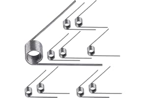 Qrity 10 Pezzi Molle in Acciaio Inossidabile, Molla a V Torsione Molla, Diametro del Filo di 0,7mm, 5 OD, 9 Giri, Angolo di 60°, per Progetti di Riparazione