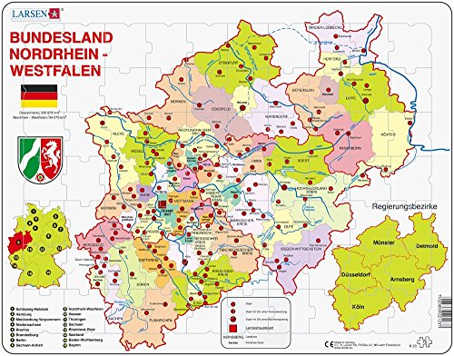 Preisvergleich Produktbild Larsen Puzzle 70 Teile - Rahmenpuzzle - Nordrhein-Westfalen